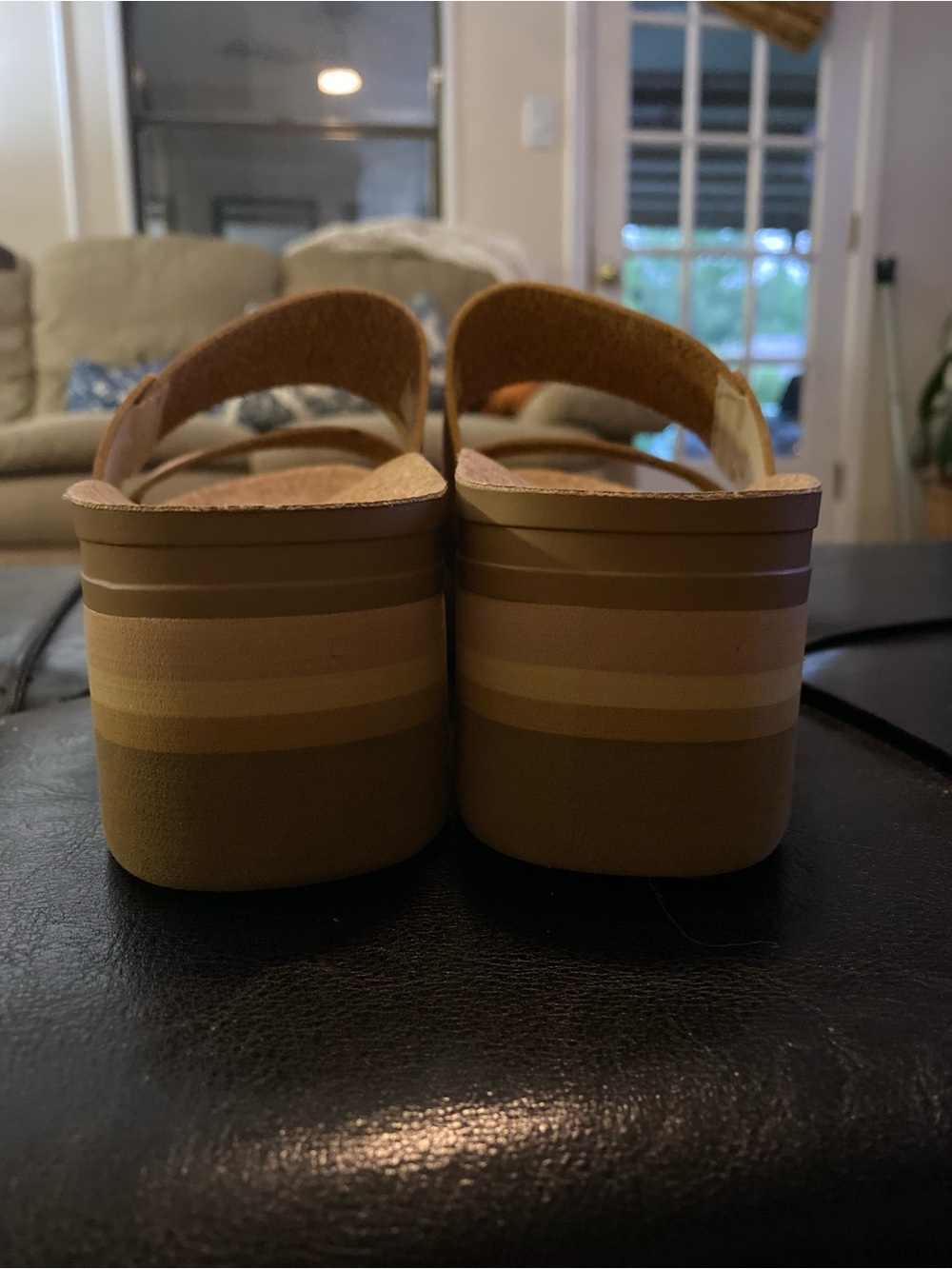 Reef Women's Cognac Double-Strap Platform Slide - Picture 5 of 11